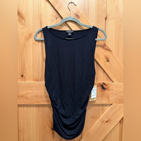 Halogen Women’s Black Cinched Sides Sleeveless Top Size M NWT - Picture 1 of 4